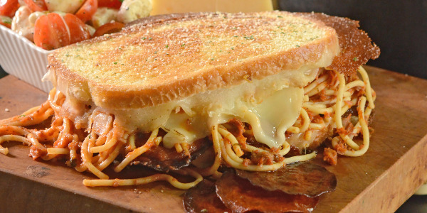Spaghetti Grilled Cheese