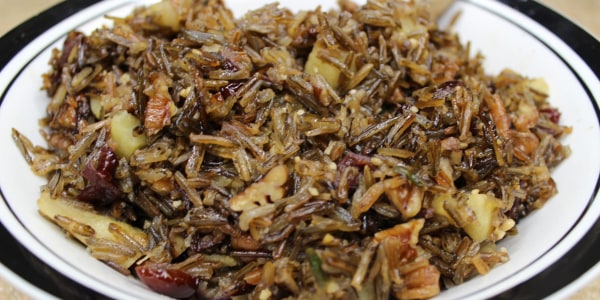 Apple, Cranberry and Pecan Wild Rice Pilaf