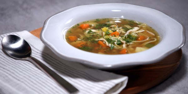 Saffron Chicken Noodle Soup