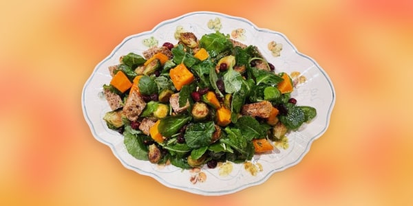 Butternut Squash and Brussels Sprout Panzanella