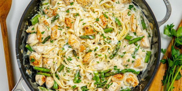 Lightened-up Chicken Alfredo