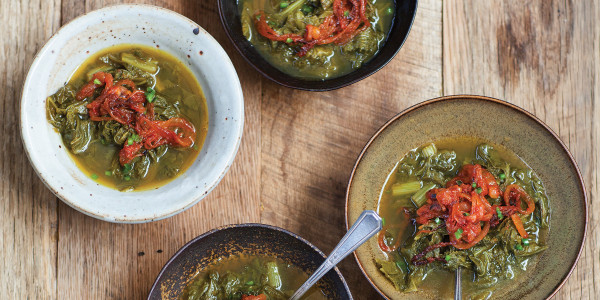 Slow-Braised Mustard Greens