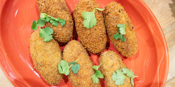 Curried Chicken and Plantain Croquettes