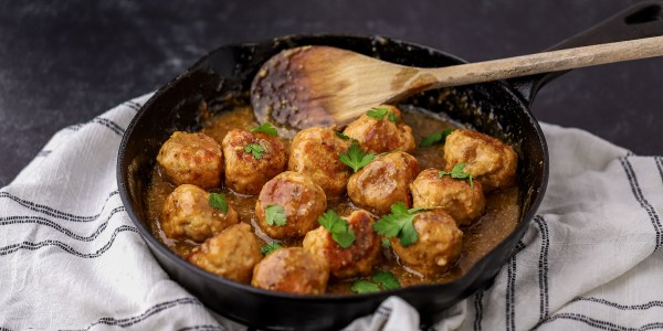 Mustard-Maple Meatballs