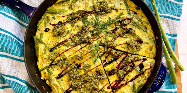 Spring Frittata with Asparagus and Artichokes