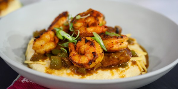 Barbecue Shrimp and Smoked Gouda Grits