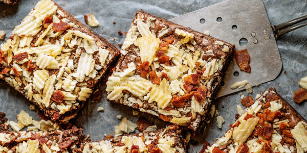 Potato Chip and Bacon Brownies