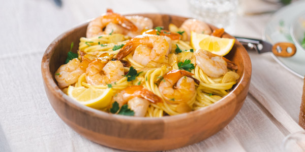 Shrimp Scampi with Bucatini