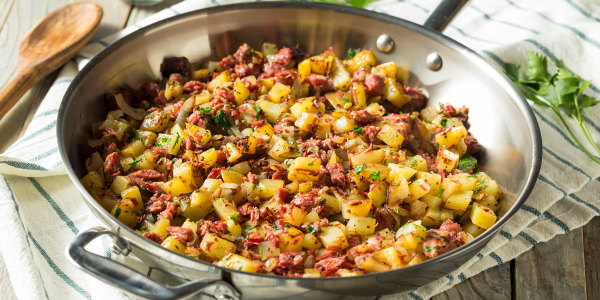 Corned Beef Hash with Cherry Peppers