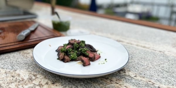 Dylan's Grilled Skirt Steak with Chimichurri-ish Sauce