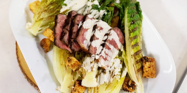 Grilled Caesar Salad with Sirloin Steak