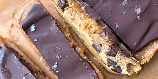 Salted Caramel Cookie Dough Bars