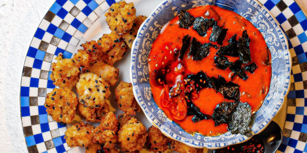 Popcorn Shrimp with Gochujang Mayo Dipping Sauce