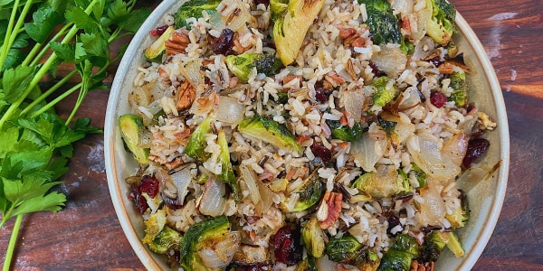 Maple-Roasted Brussels Sprouts Wild Rice Mix