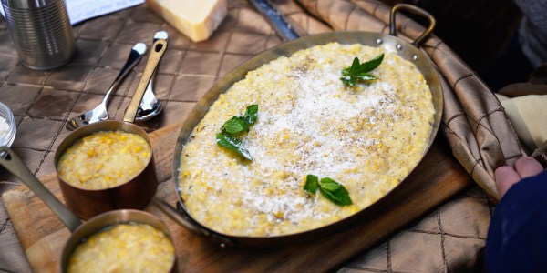 Creamed Corn with Mint and Herbs