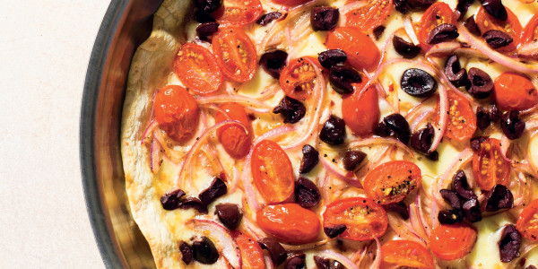 Pizzadilla with Tomatoes and Olives
