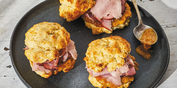 Drop-Biscuit Ham Sandwiches