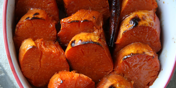Candied Sweet Potatoes with Maple Syrup