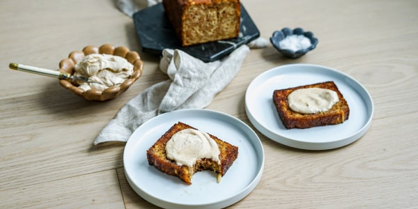 Apple Spice Loaf Cake With Cream Cheese Frosting