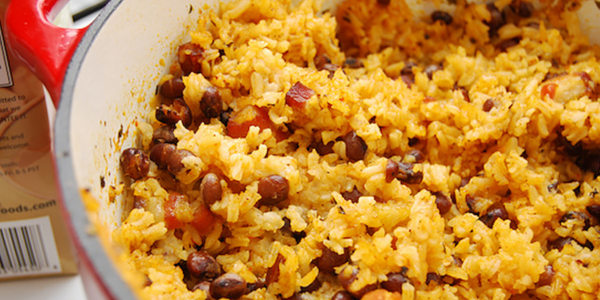 Arroz con Gandules (Puerto Rican Rice with Pigeon Peas)