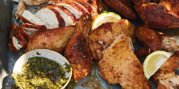 Barbecue Chicken with Salsa Verde