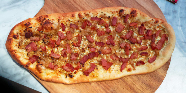 Tarte Flambée (Bacon and Onion Pizza)