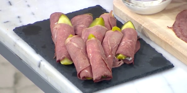 Siri's Corned Beef Pickle Roll-ups
