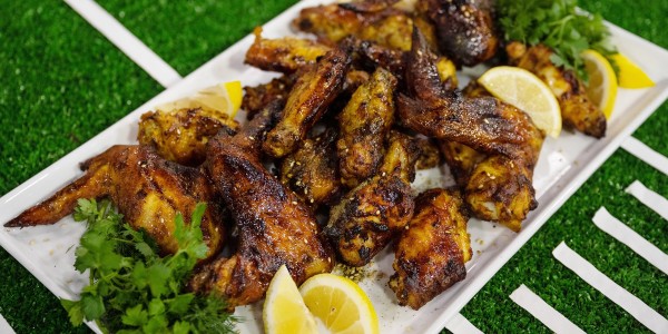 Shawarma-Spiced Chicken Wings with Smoky-Sweet Toum