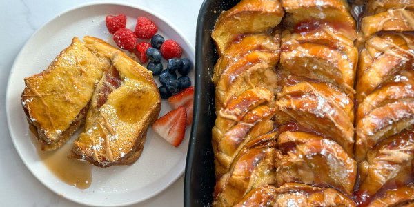 Peanut Butter and Jelly French Toast Casserole