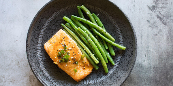 Citrus-Miso Salmon with Green Beans