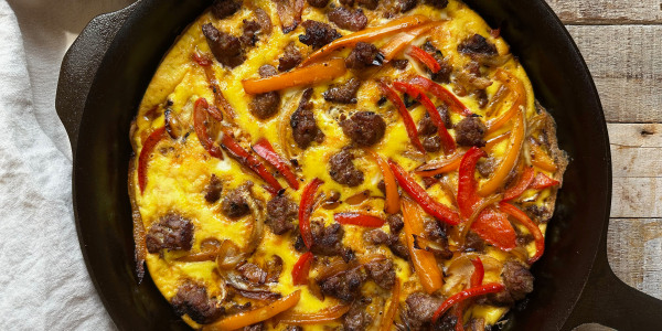 Sausage, Pepper and Onion Frittata