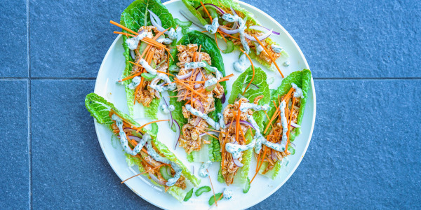 Buffalo Chicken Lettuce Cups