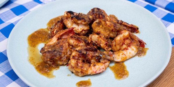 Grilled Lemon Pepper Prawns