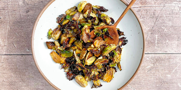 Air Fryer Brussels Sprouts with Honey-Soy Glaze