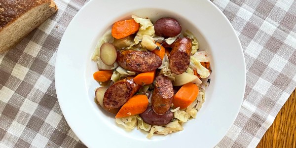 Slow-Cooker Cabbage and Sausage