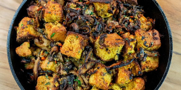 Wild Mushroom Cornbread Dressing