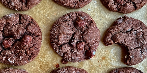 Chewy Chocolate-Ginger Cookies