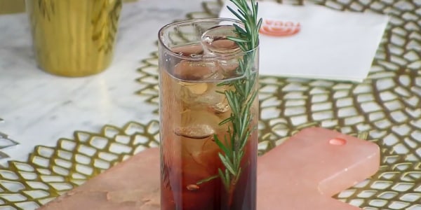 Rosemary Pomegranate Soda Mocktail