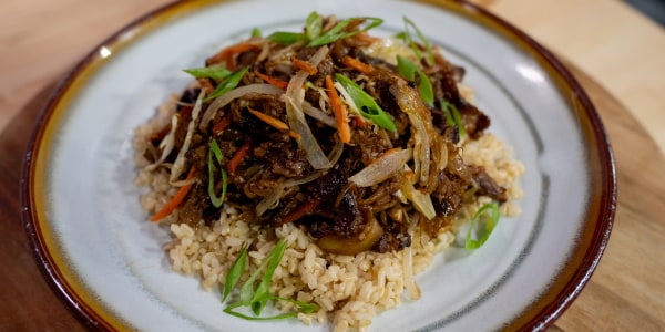 Lighter Mongolian-Style Beef Bowl