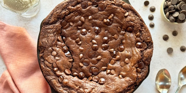 Triple Chocolate Skillet Cookie