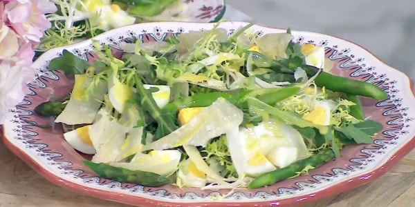 Spring Asparagus Salad with Parmesan and Mustard Vinaigrette