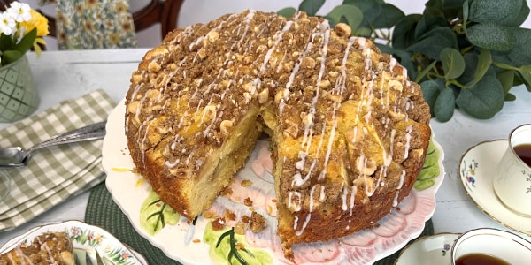 Irish Apple Cake with Irish Cream Sauce