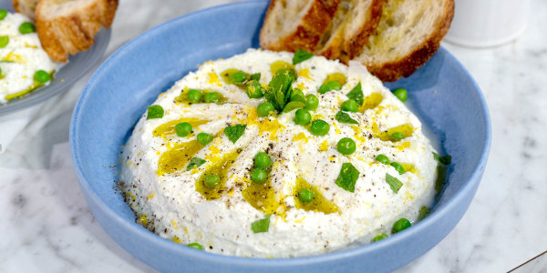 Lemony Ricotta with Spring Peas and Mint