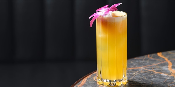 Sins City Cocktail with Vanilla and Passion Fruit