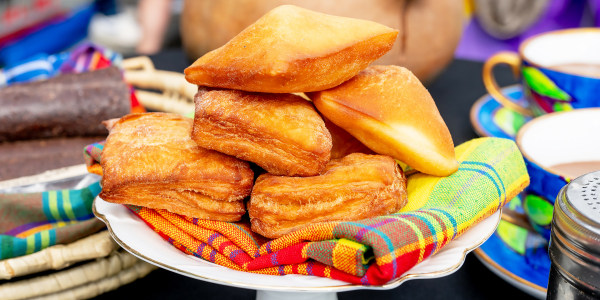 Beignets and St. Lucian Cocoa Tea