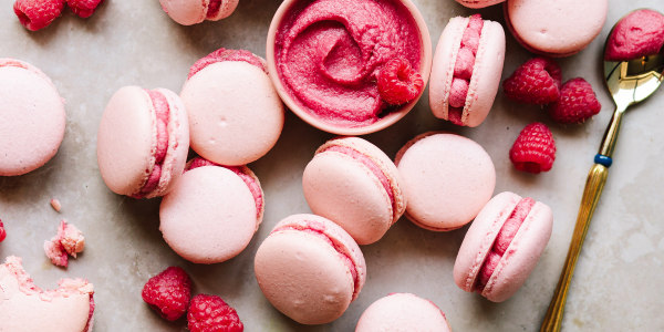 Raspberry Macarons