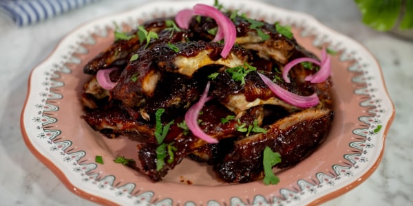 Oven-Baked Baby Back Ribs with Sticky Date Barbecue Sauce