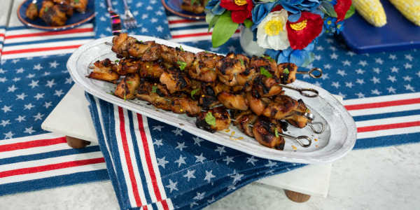 Hot Honey Chicken Skewers