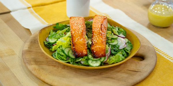 Honey Miso Glazed Salmon Salad