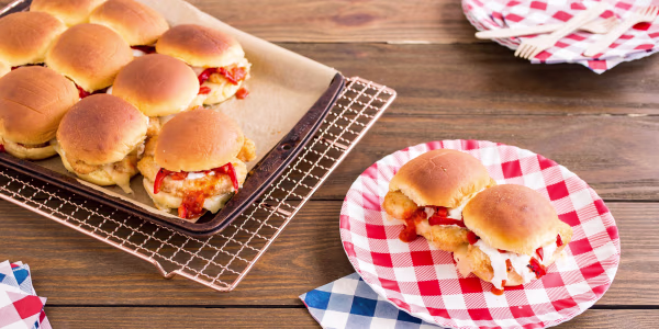 Fried Chicken Sheet-Pan Party Sliders 3 Ways